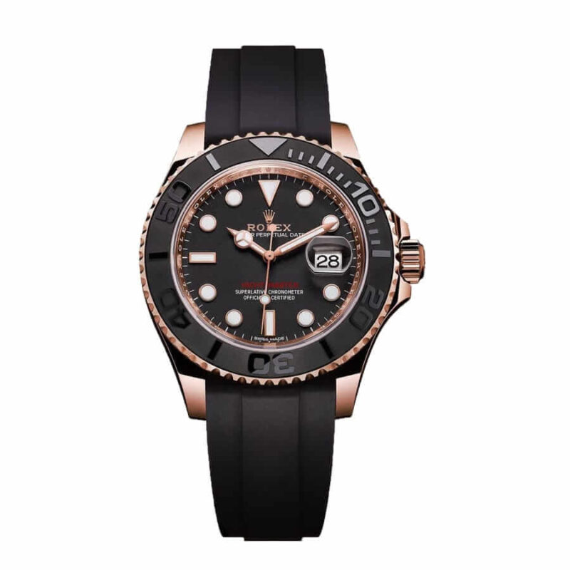 Rolex Yacht-Master 40 116655 SATS Rose Gold Automatic Rubber Black Dial Super Clone