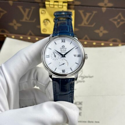 Dong Ho Omega Replica 11 De Ville Prestige Power Reserve Mat Trang Day Da 39 1 768x768 1