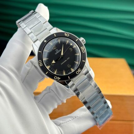 Dong Ho Omega Seamaster 300 Heritage Replica 1 1 Mat Den Day Kim Loai Xuong VS 41mm 1 768x768 1
