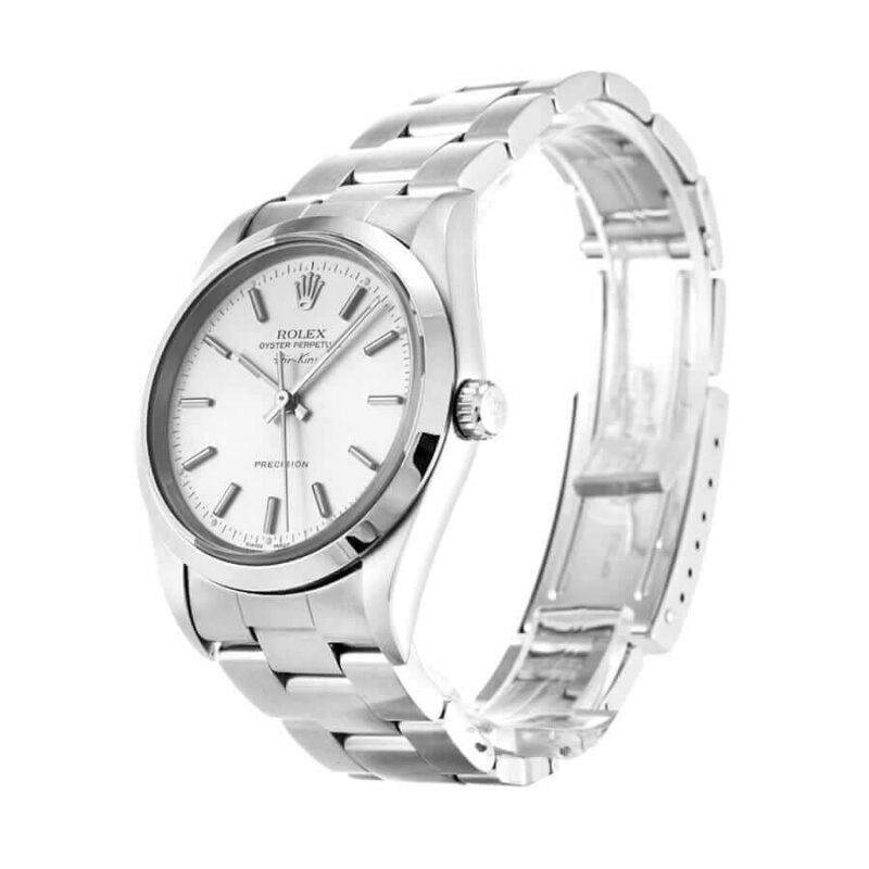 Rolex Air King Silver Baton Left 1