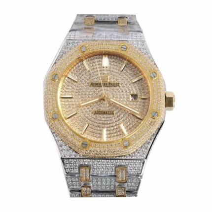 Audemars Piguet Royal Oak Selfwinding Everose Gold Silver 15400sr Oo 1220sr 01 Iced Out Replica 1