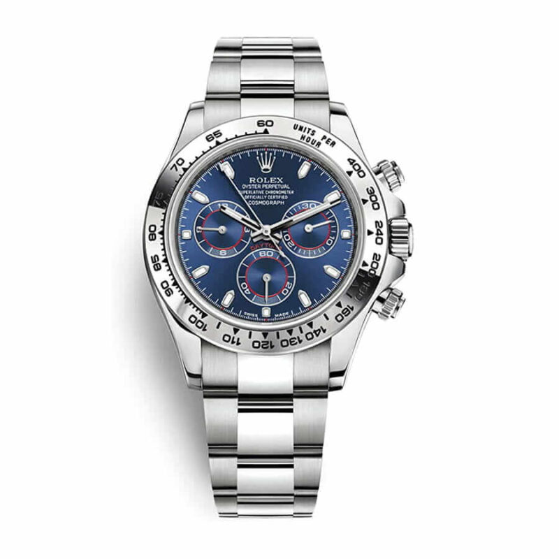 Daytona White Gold Blue Dial Super Clone