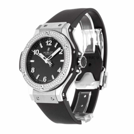 Hublot Big Bang Steel Diamonds Black Steel Rubber 38mm 361 Sx 1270 Rx 1104 Replica 1