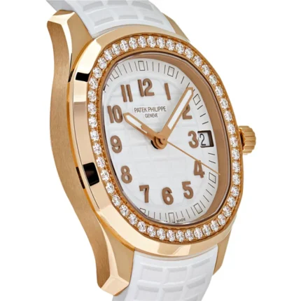 Patek Philippe Aquanaut Luce 5268 200r 001 Rose Gold Diamond Bezel White Dial Patek Philippe 40263235404020 600x