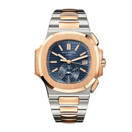 Patek Philippe Nautilus Chronograph 5980 1ar Steel And Rose Gold Blue Dial Replica 1