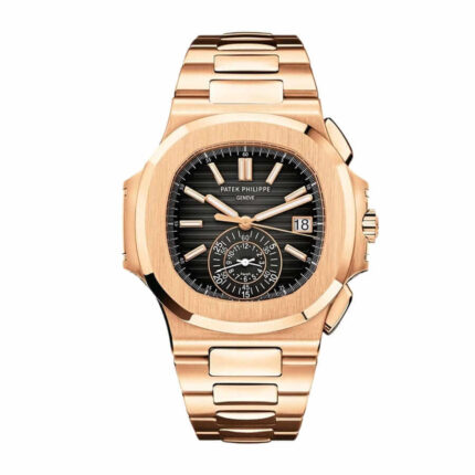 Patek Philippe Nautilus Rose Gold 5980 1r Brown Dial Replica 1