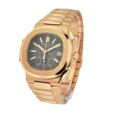 Patek Philippe Nautilus Rose Gold 5980 1r Brown Dial Replica 2 1