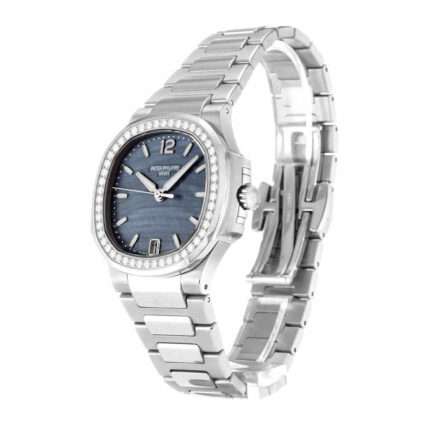 Patek Philippe Nautilus Steel Set Diamond 7018 1a Mother Of Perl Blue Dial Replica 1