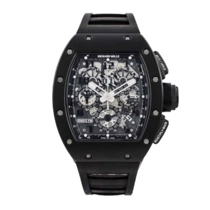Richard Mille Rm011 Fm Black Phantom Carbon Fiber Skeleton Dial Replica 2