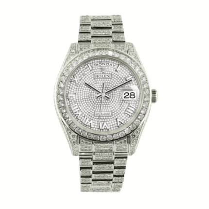 Rolex Date Just Baguette Ii White Gold Diamond Dial 116300 Replica 600x600 1 2