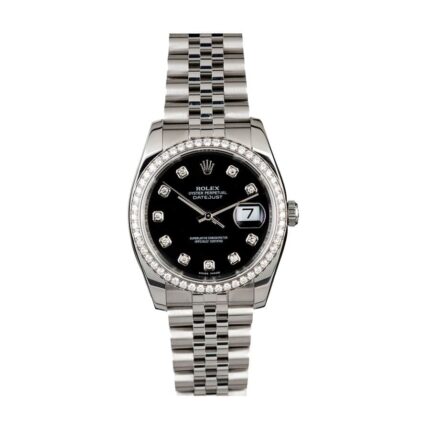 Rolex Datejust 116234 36mm Steel Automatic Black Diamond Dial 1 2