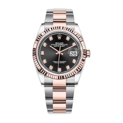 Rolex Datejust 126231 36mm Rose Gold Everose Gold Diamond Dial 1