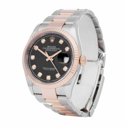 Rolex Datejust 126231 36mm Rose Gold Everose Gold Diamond Dial Replica 1 2