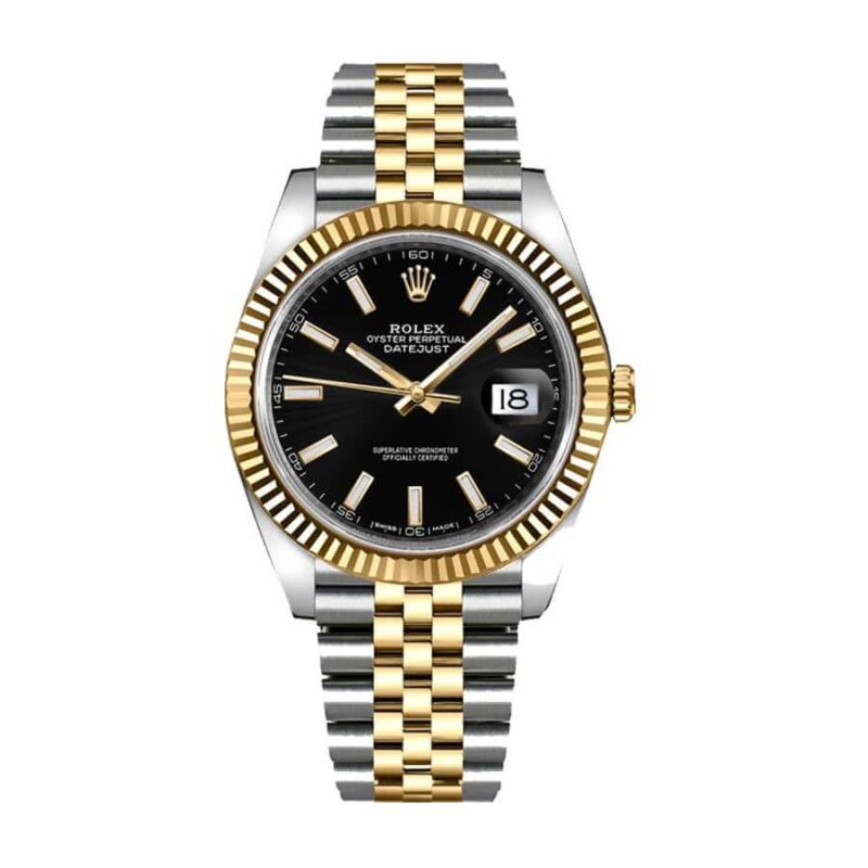 Rolex Datejust 126333 Yellow Gold & Steel Black Dial Jubilee Super Clone