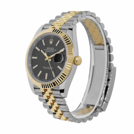 Rolex Datejust 126333 41mm Yellow Gold Steel Black Dial Replica 2