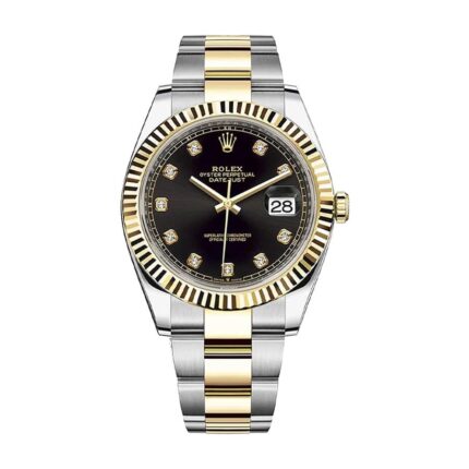 Rolex Datejust 126333 Yellow Gold Steel Automatic Black Dial Oyster Replica 1