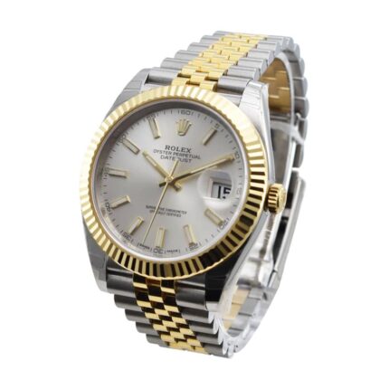 Rolex Datejust 126333 Yellow Gold Steel Silver Dial Jubilee Replica 1