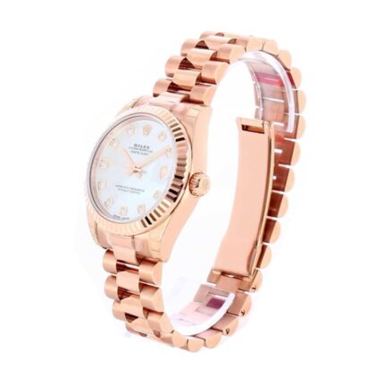Rolex Datejust 178275 31mm Rose Gold Automatic Mother Of Pearl Dial Replica 2