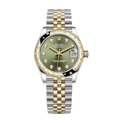 Rolex Datejust 278273 31mm Yellow Gold Automatic Olive Green Set With Diamonds Dial 1