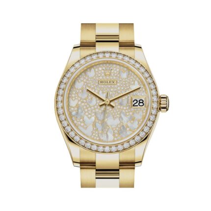 Rolex Datejust 278288rbr Yellow Gold And Diamond Automatic Mother Pearl Butterfly Dial 4 1