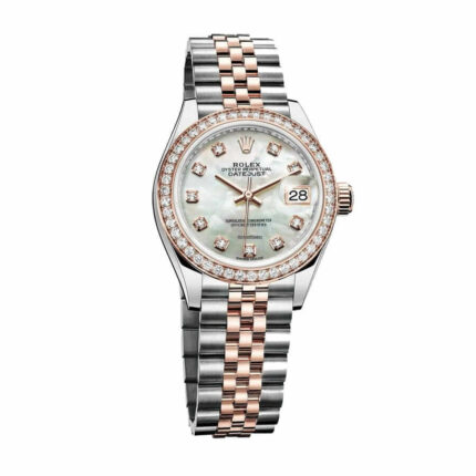 Rolex Datejust 28mm 279381rbr Everose Gold Diamond Automatic Sundust With Diamond Dial Replica 1