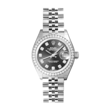 Rolex Datejust 28mm 279384rbr White Gold Automatic Dark Grey Diamond Dial 1