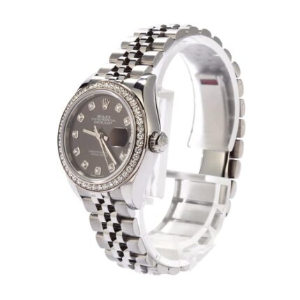 Rolex Datejust 28mm 279384rbr White Gold Automatic Dark Grey Diamond Dial Replica 1
