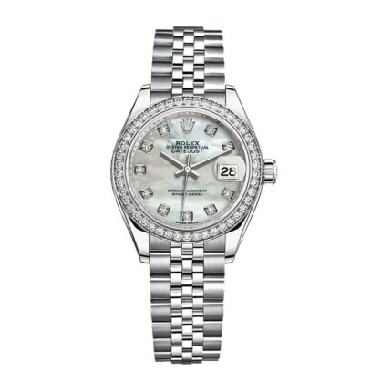 Rolex Datejust 28mm 279384rbr White Gold Automatic Silver With Diamond Dial 1