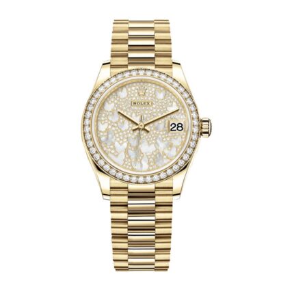 Rolex Datejust 31mm 278288rbr Yellow Gold And Diamond Automatic Mother Pearl Butterfly Dial 1