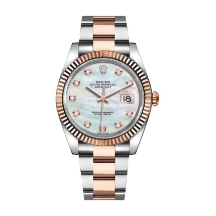 Rolex Datejust 41mm 126331 Everose Gold Automatic Mother Pearl Diamond Dial 1
