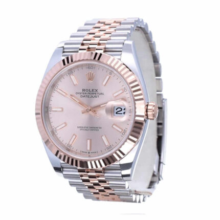 Rolex Datejust 41mm 126331 Sundust Rose Gold Jubilee Gold Dial Replica 1