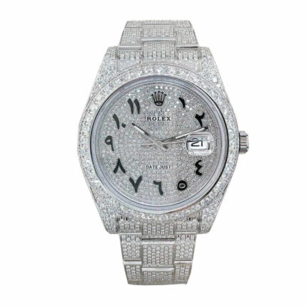 Rolex Datejust White Gold Diamond Arabic Dial Iced Out 116623 Replica 2 2