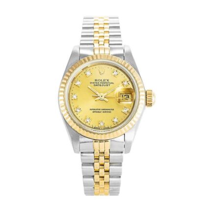 Rolex Datejust Yellow Gold Steel Diamond 69173 1