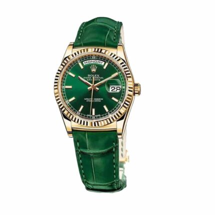 Rolex Day Date 118138 V5 Yellow Gold Green 1