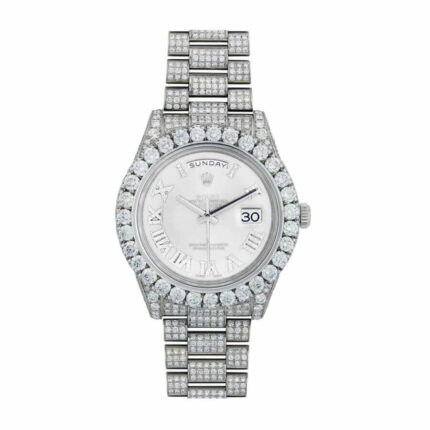 Rolex Day Date 2 Ii President White Gold Diamond 218239 White Dial Replica 1 1