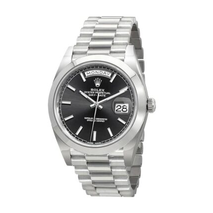 Rolex Day Date 228206 Kw Stainless Steel Black Diagonal Dial Replica 1
