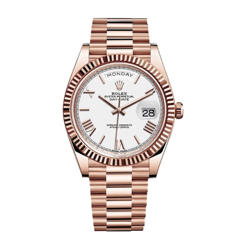 Rolex Day-Date 228235 KW Rose Gold White Dial Super Clone