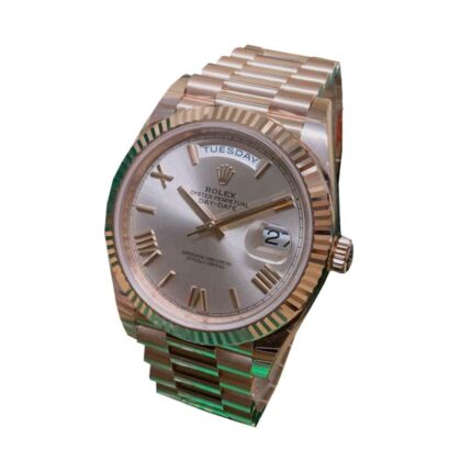 Rolex Day Date 228235 Ar Stainless Steel With Rose Gold Wrapped Rhodium Dial Replica2 1