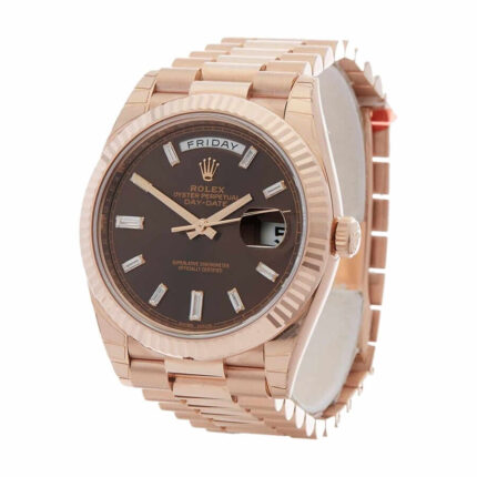 Rolex Day Date 228235 Kw Rose Gold Chocolate Dial Replica 1
