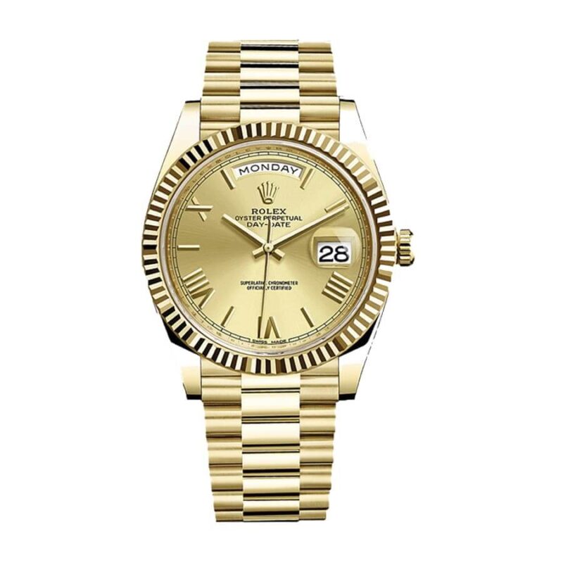 Rolex Day-Date II 228238-0007 KW Yellow Gold Champagne Dial Super Clone