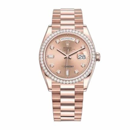 Rolex Day Date 36 Rose Diamond Dial Automatic Everose Gold President 128345pdp Replica 1