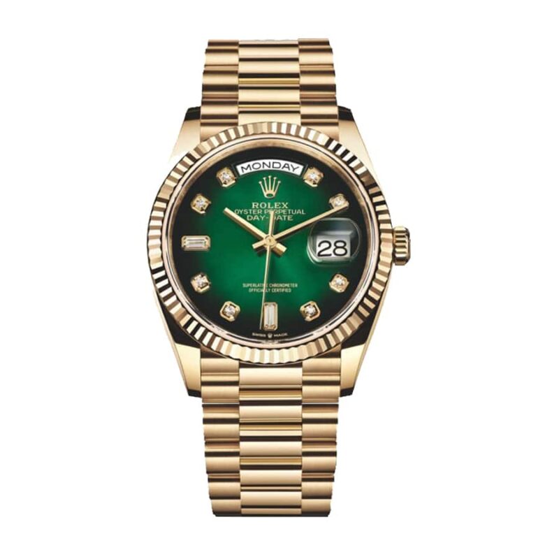 Rolex Day-Date 118238 Yellow Gold Green Dial Super Clone