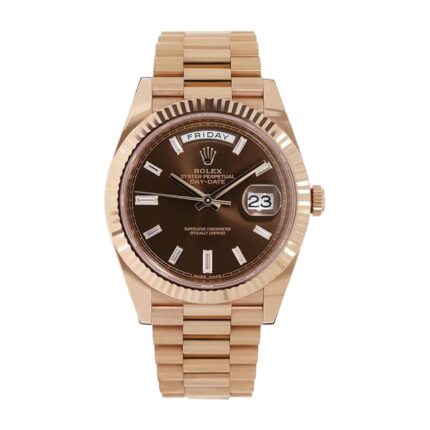Rolex Day Date 40 228235 40mm Kw Rose Gold Chocolate Dial 1