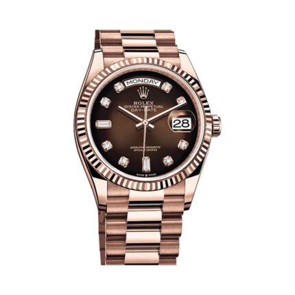 Rolex Day Date Brown Ombre Diamond Dial Replica 36mm4 1