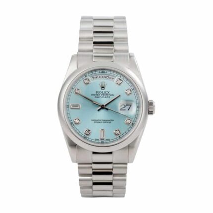 Rolex Day Date Ii 218206 V6 Stainless Steel Blue Dial Replica 1