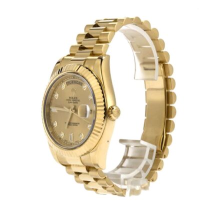 Rolex Day Date Ii 218238 Kw Yellow Gold Champagne Dial Replica 1