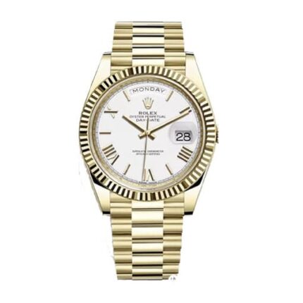Rolex Day Date Ii Collection Gold White Roman Dial 218238 Replica 1