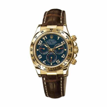 Rolex Daytona Cosmograph 116518 Jh Yellow Gold Blue Dial Replic 1