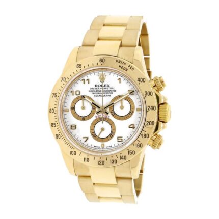 Rolex Daytona Cosmograph 116528 Jf Yellow Gold White Dial Replica 1 1