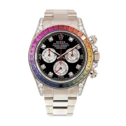 Rolex Daytona Cosmograph White Gold Diamond Set Custom Rainbow 116599rbow Replica 1